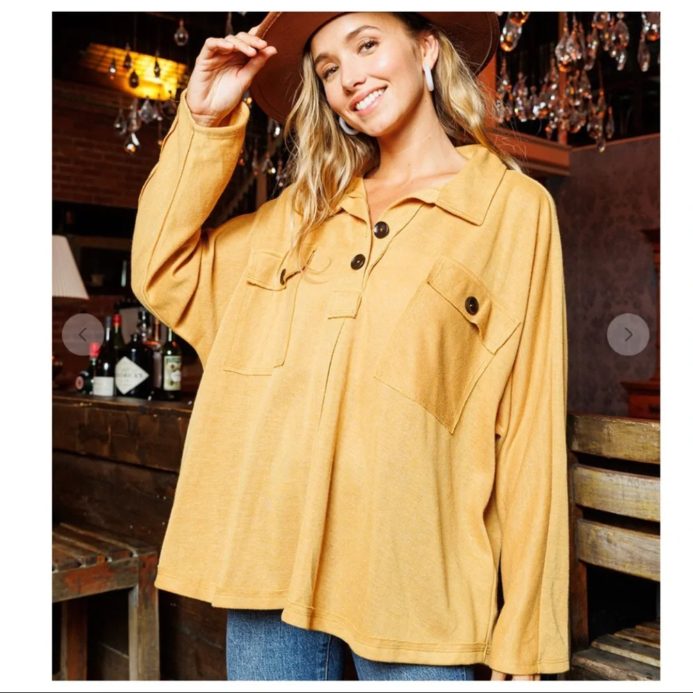 #01 Fabulous Stretch Spread Collar Neck Pullover - Picture 2 of 4